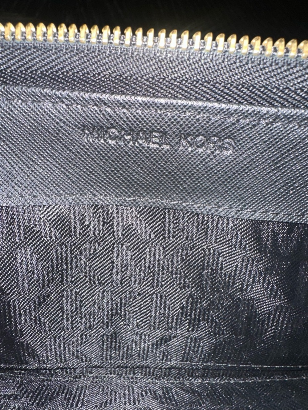 Michael Kors Black Zip-Around Leather Wristlet Wallet with Gold Hardware - Picture 9 of 11